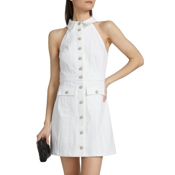 CINQ A SEPT Lillian Cotton-Blend Sleeveless Minidress - Picture 1 of 13